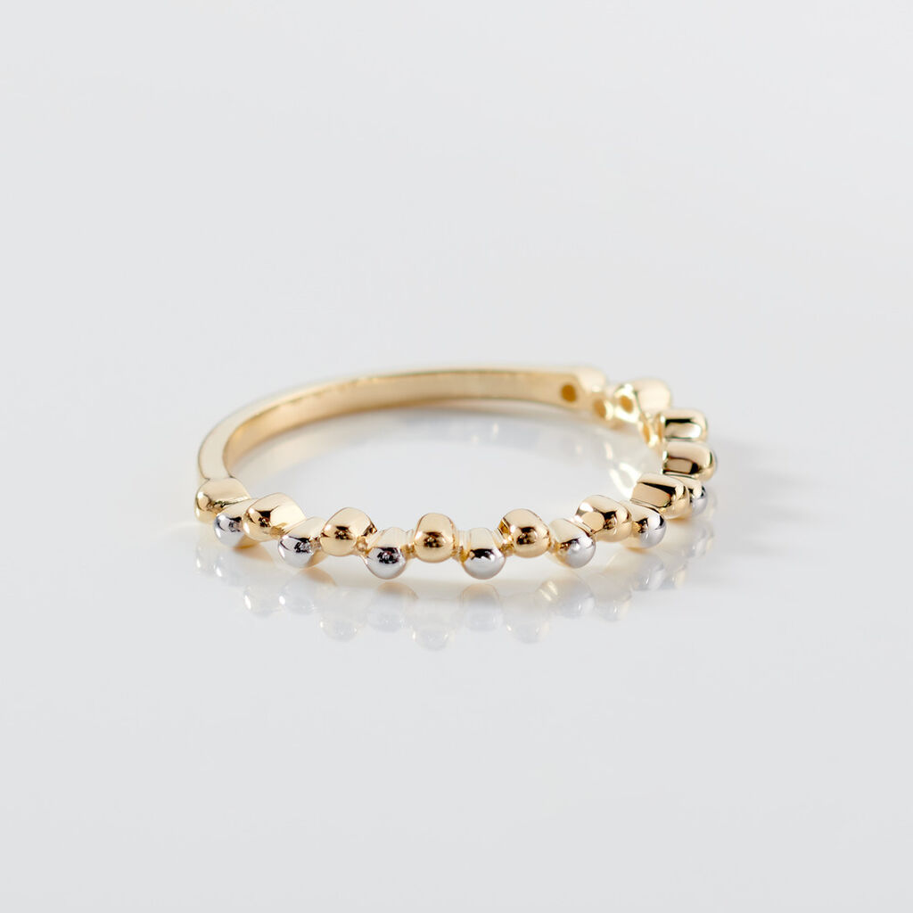 TANI Damen Ring Gold Bicolor Gelb/Silber 375 (9 Karat)