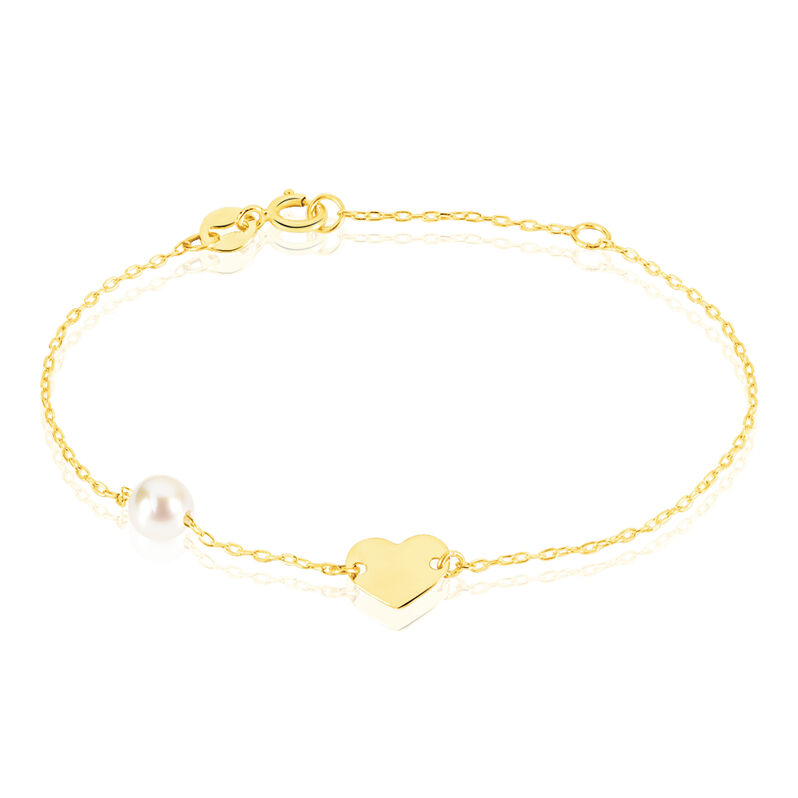 Bracciale Mon Petit Oro Giallo Perla D'Acqua Dolce - Spannringe Kinder | OROVIVO