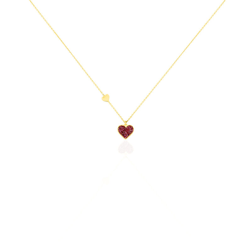 Collier Or Jaune Soraya Cœur Glitter - Spannringe Kinder | OROVIVO