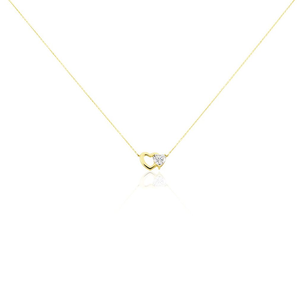 Halskette Gold 375 Zirkonia Herz Minzy - Halsketten Familie | OROVIVO