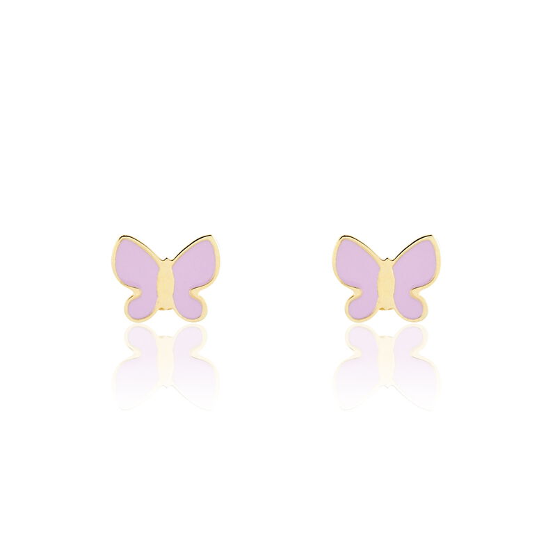 Boucles D'oreilles Puces Sienna Papillon Or Jaune - Spannringe Kinder | OROVIVO