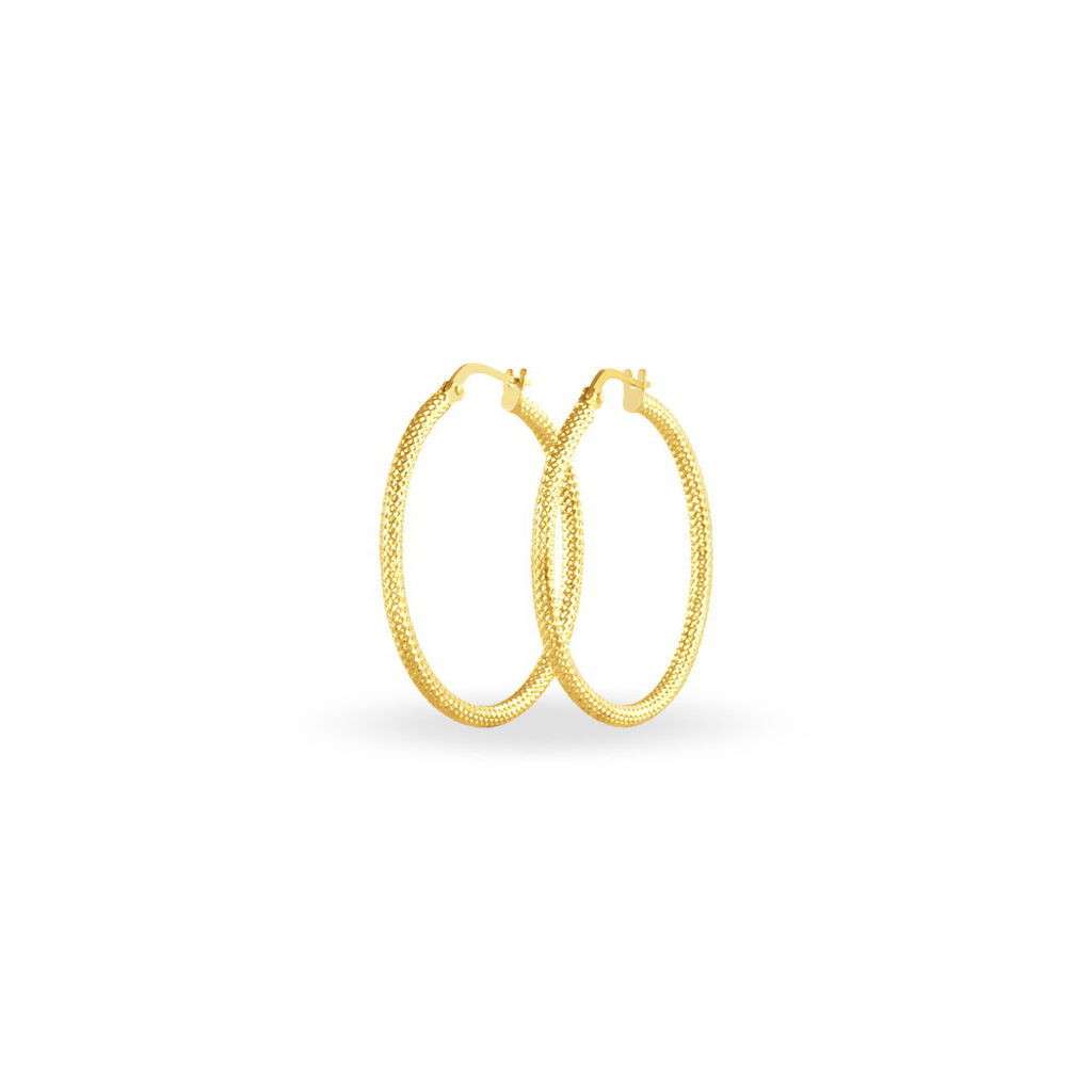 Damen Creolen Gold 375 Diamantiert - Creolen Damen | OROVIVO