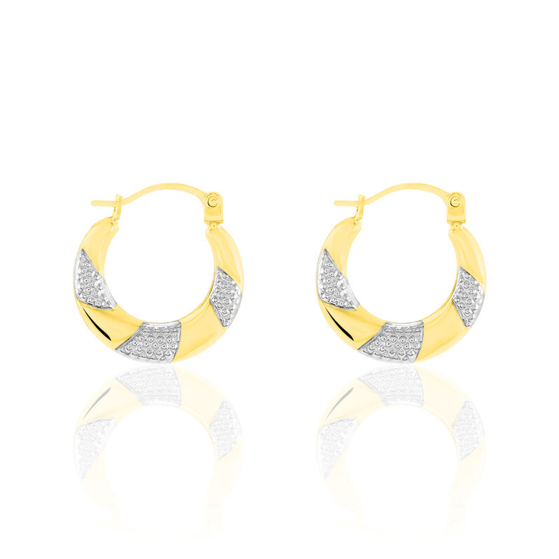 Damen Creolen Gold 375 Bicolor  - Creolen Damen | OROVIVO