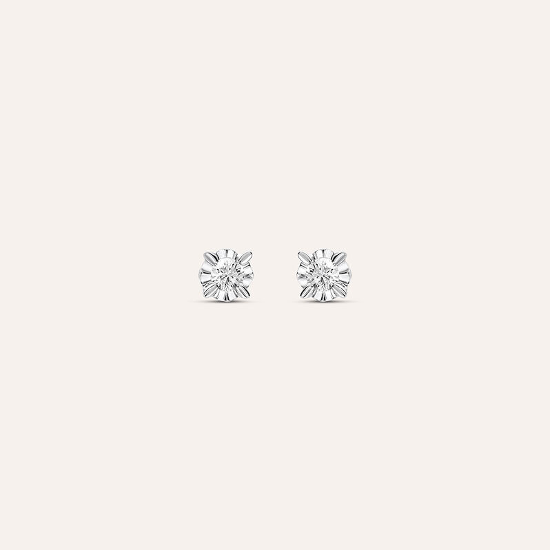 Orecchini Lobo Punto Luce Diamazing Oro Bianco Diamante - Spannringe Damen | OROVIVO