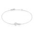 INFINITY Damen Armband Silber 925 Zirkonia Weiß Unendlichkeit