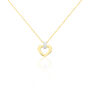 Damen Halskette Gold 375 Diamanten 0,008ct Herz