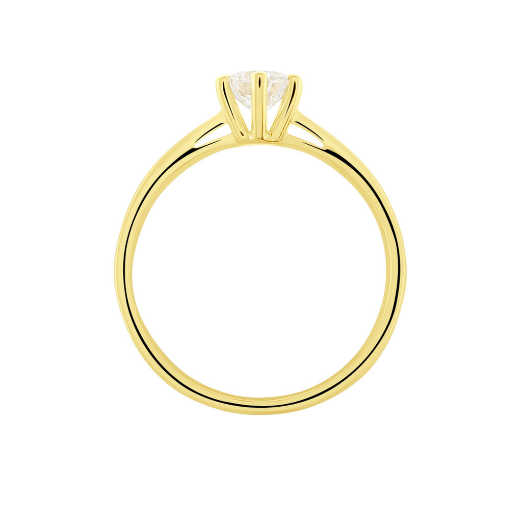 Monopoli Damen Ring Gold 750 (18 Karat) Diamant Wei&szlig; 0,52 ct