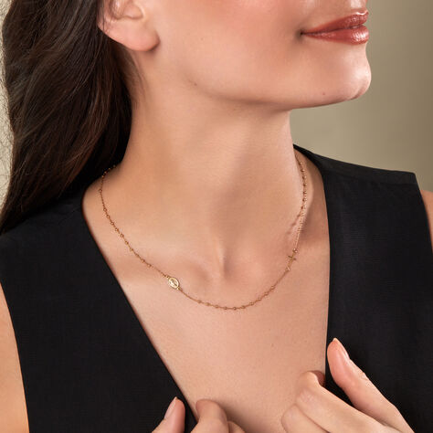 ATA Damen Collier Gold 375 (9 Karat) Religi&ouml;ses Kreuz - Halsketten Damen | OROVIVO