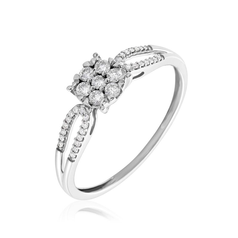 Bague Cillin Or Weiss Diamant Weiss Diamant - Spannringe Damen | OROVIVO