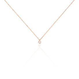 Damen Halskette Gold 375 Vergoldet Diamant 0,07ct - Ketten mit Anhänger Damen | OROVIVO