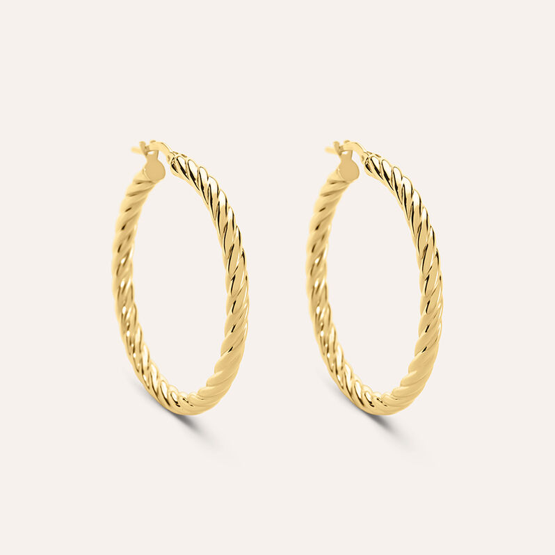 Orecchini A Cerchio Toujours Oro Giallo - Spannringe Damen | OROVIVO