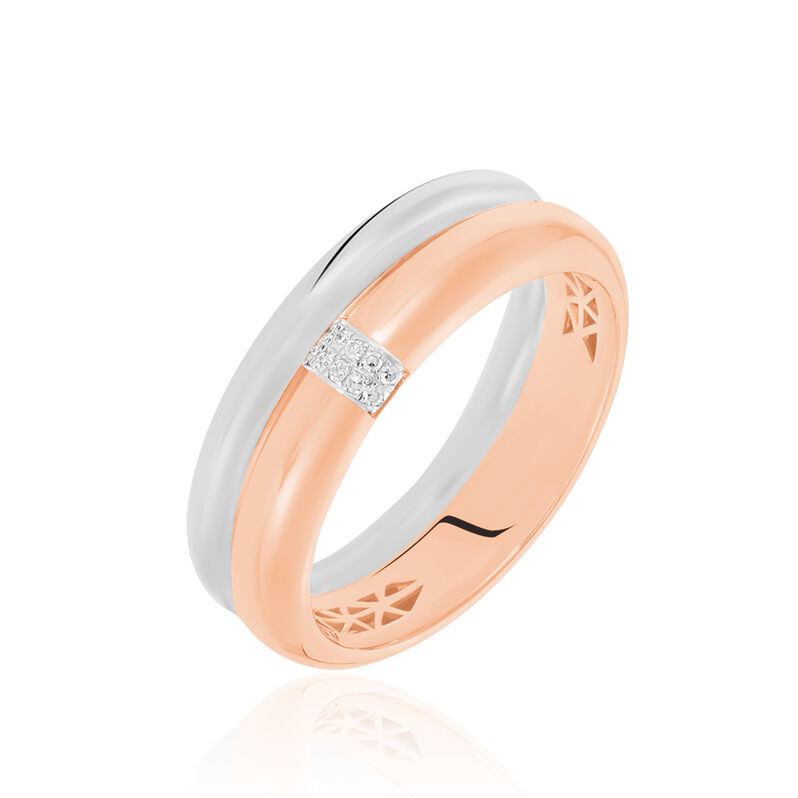 Bague Or Bicolore Weiss Et Rose Hajila - Spannringe Damen | OROVIVO
