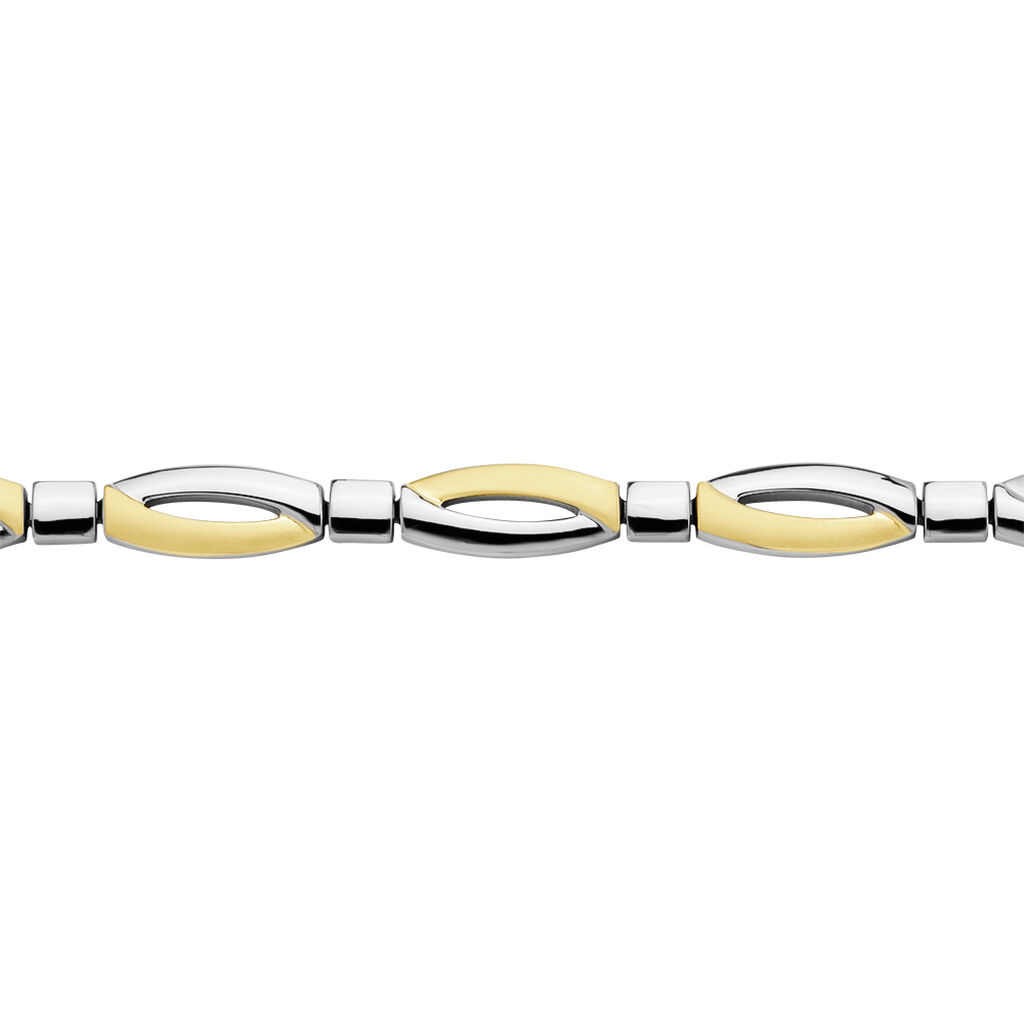 Damen Armband Titan Bicolor Gelb/Silber Sindy  7,50mm  - Armbänder Damen | OROVIVO