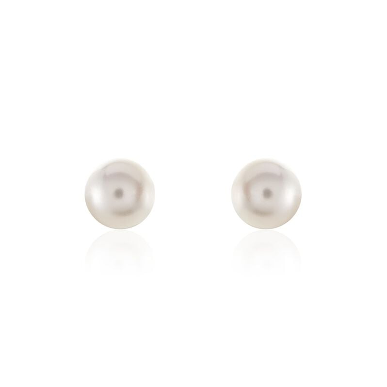 Damen Perlenohrringe Gold 585 Zuchtperle 6-7mm Grace - Ohrstecker Damen | OROVIVO