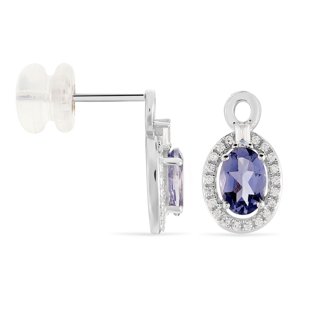 Boucles D'oreilles Or Weiss Dally Iolite - Spannringe Damen | OROVIVO