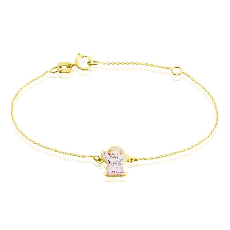 Bracelet Hallie Ange Rose Et Mouton Or Jaune - Spannringe Kinder | OROVIVO