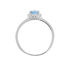 TWITZI Damen Ring Wei&szlig;gold 375 (9 Karat) Topas Blau 1,01 ct