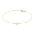 KENA Damen Armband Gold 375 (9 Karat) Diamant Weiß 0,01 ct Tropfen B 0,9 mm