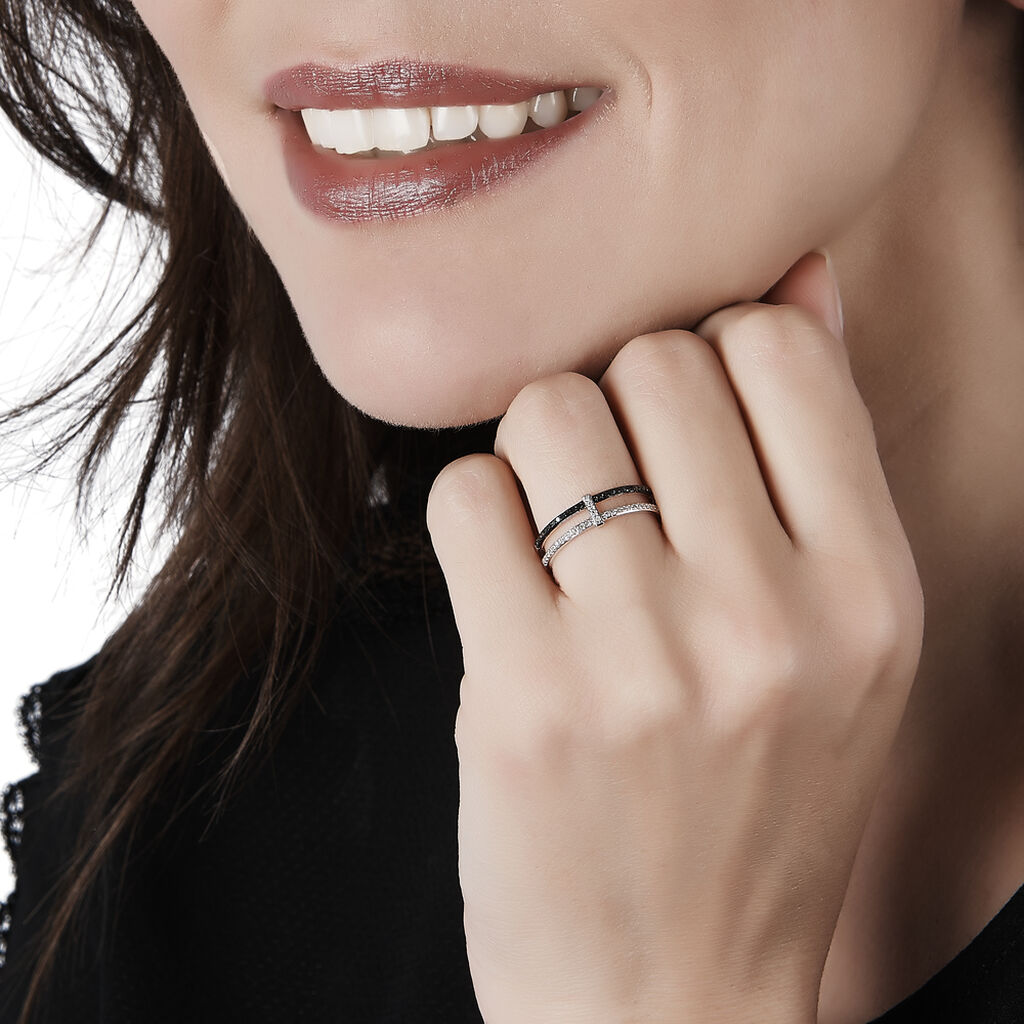 Bague Nao Or Blanc Diamant - Spannringe Damen | OROVIVO