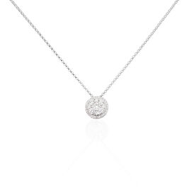 Damen Halskette Weißgold 750 Diamanten 0,49ct - Ketten mit Anhänger Damen | OROVIVO