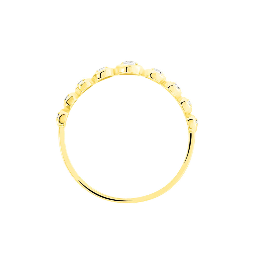 Bague Lidie Or Jaune  Et Oxydes - Spannringe Damen | OROVIVO