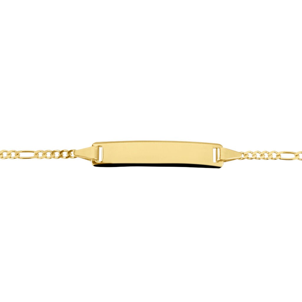 ID Armband Gold 375 Figaro - Personalisiertes Armband Unisex | OROVIVO