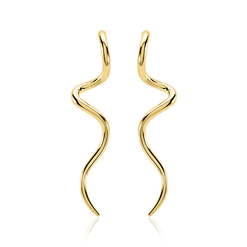 ARIA Damen Ohrringe Lang Edelstahl vergoldet - Ohrringe Damen | OROVIVO