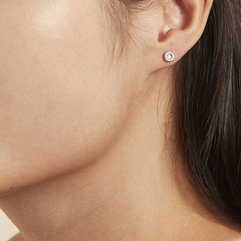 Damen Ohrstecker Weißgold 375 Diamant 0,052ct  - Ohrstecker Damen | OROVIVO