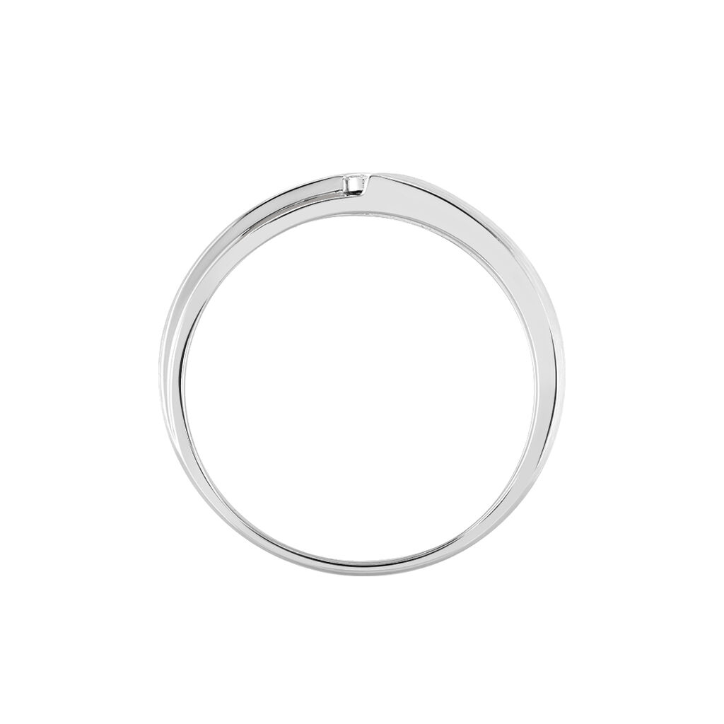 Damen Ring Weißgold 375 Diamant 0,01ct Mata  - Eheringe mit Stein Damen | OROVIVO