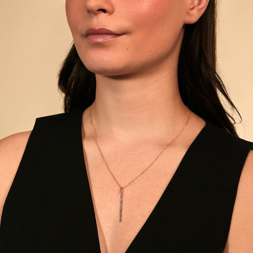 RIM Damen Collier Gold Bicolor Gelb/Silber 375 (9 Karat)