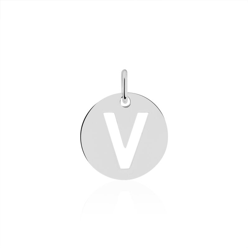 Pendentif Argent Elio Pastille Lettre V - Spannringe Familie | OROVIVO