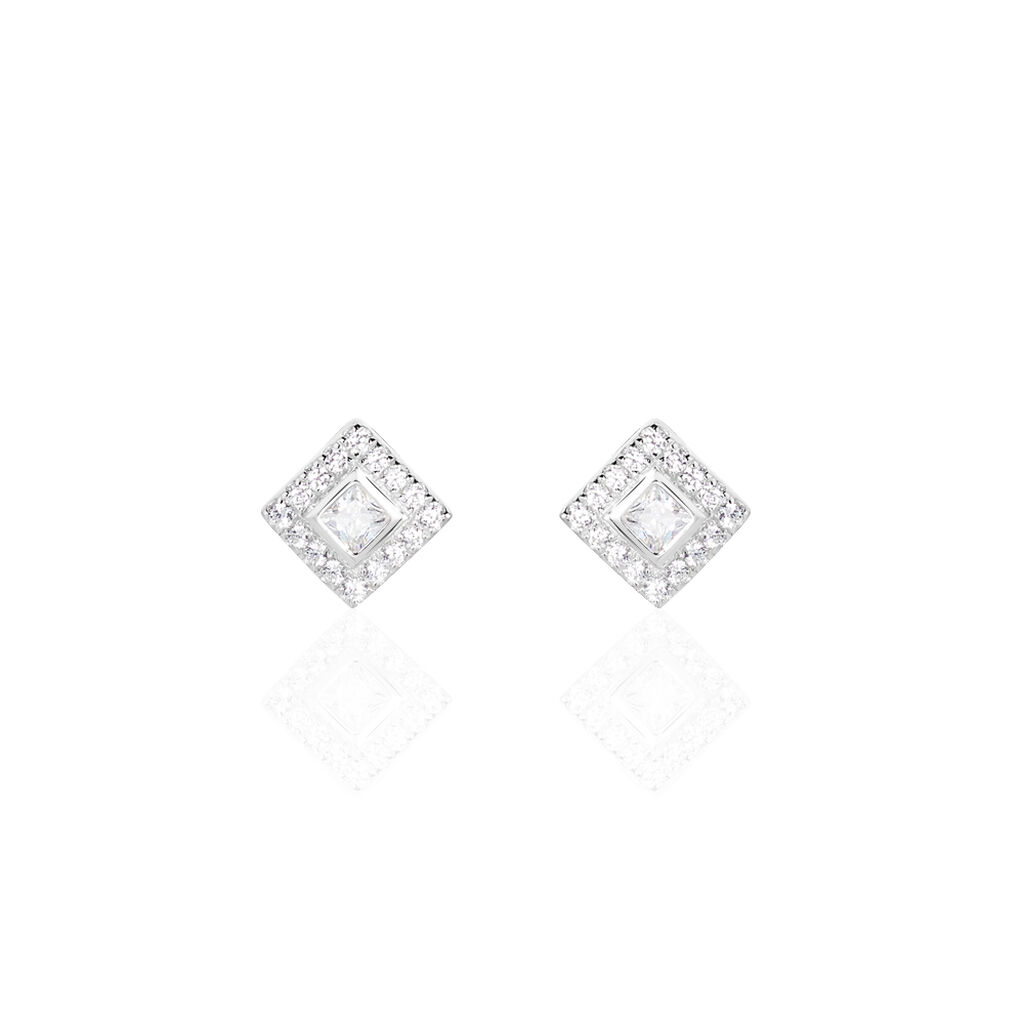 Damen Ohrstecker Silber 925 Zirkonia Viereck Marie-Elsa  - Ohrstecker Damen | OROVIVO