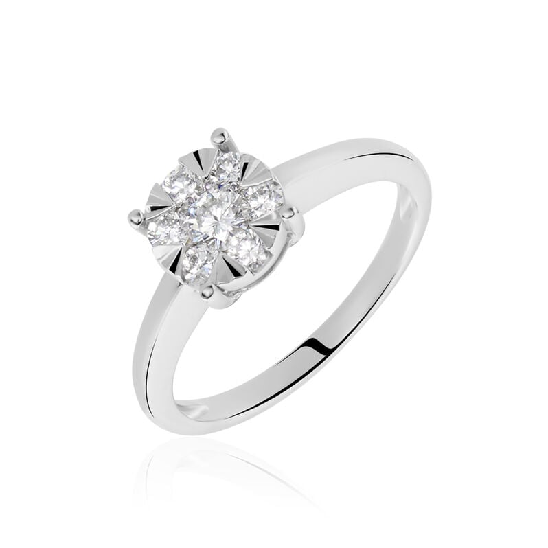 SNOWFLAKE Damen Ring Wei&szlig;gold 750 (18 Karat) Diamant Wei&szlig; 0,15 ct - Verlobungsringe Damen | OROVIVO