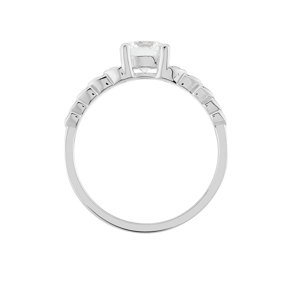 Bague Argent Rhodie Iora Solitaire Oxyde - Spannringe Damen | OROVIVO