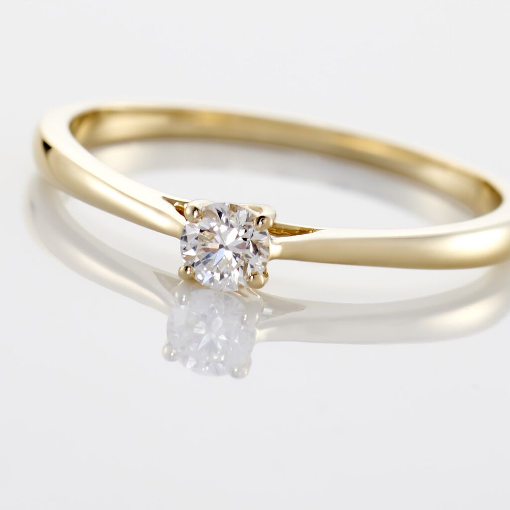 Damen Ring Gold 375 Diamant 0,15ct Victoria  - Verlobungsringe Damen | OROVIVO