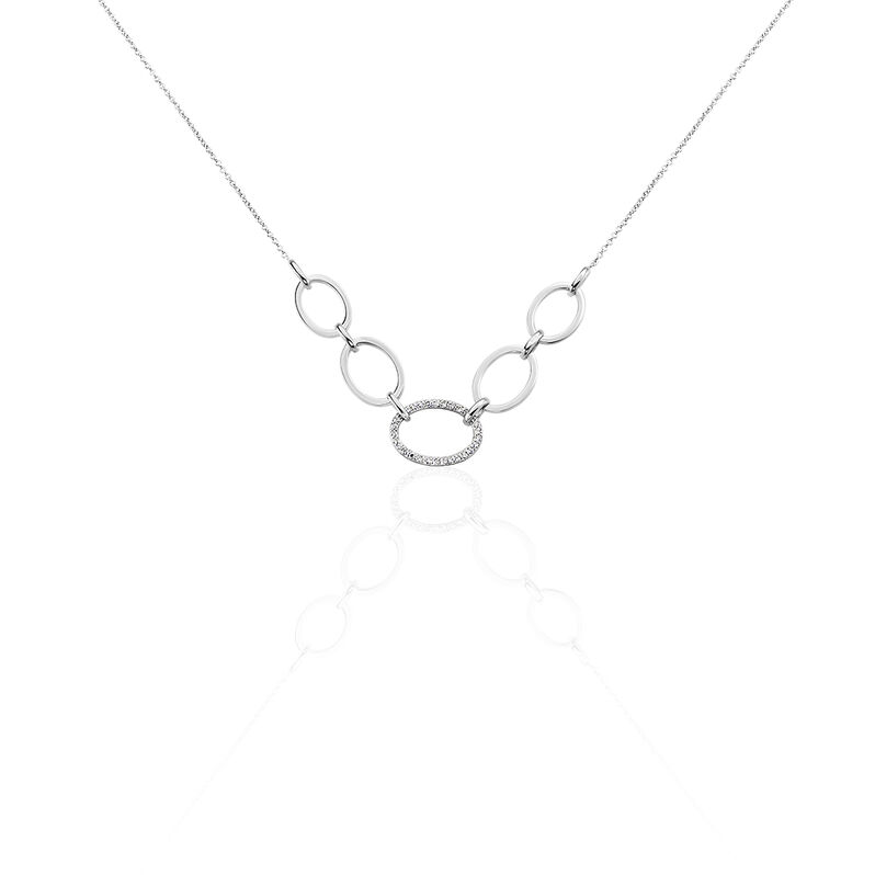 Collier Argent Rhodie Aglaea Maillons Ovales - Spannringe Damen | OROVIVO