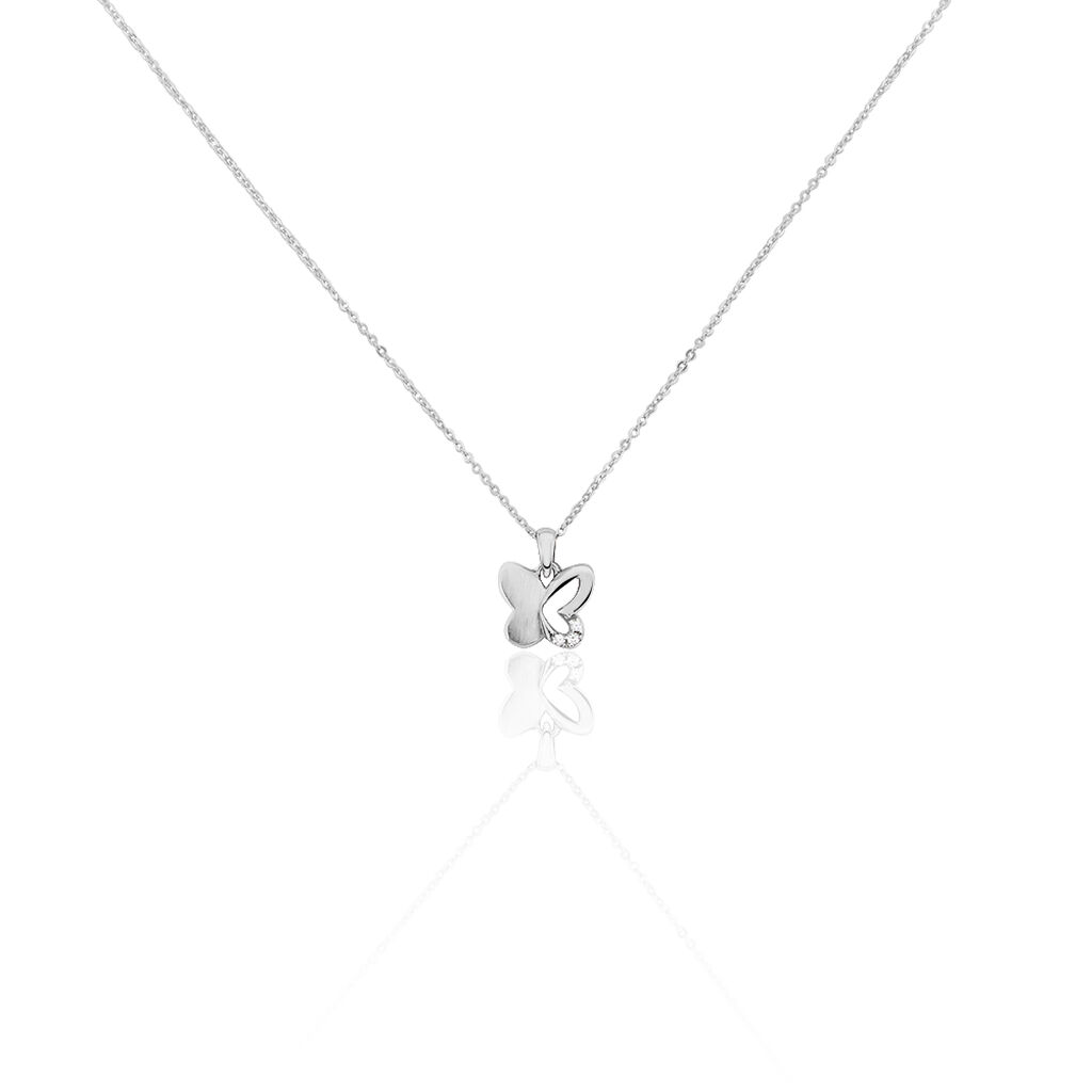 LIL SCHMETTERLING Kinder Collier Silber 925 Zirkonia Weiß Schmetterling - Halsketten Kinder | OROVIVO