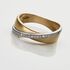 Damen Ring Gold Bicolor 375 (9 Karat) Diamant Weiß 0,020 ct
