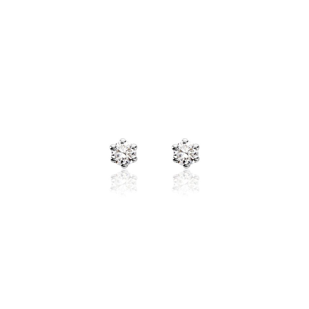 MONOPOLI Damen Ohrstecker Weißgold 585 (14 Karat) Diamant Weiß 0,11 ct - Ohrstecker Damen | OROVIVO