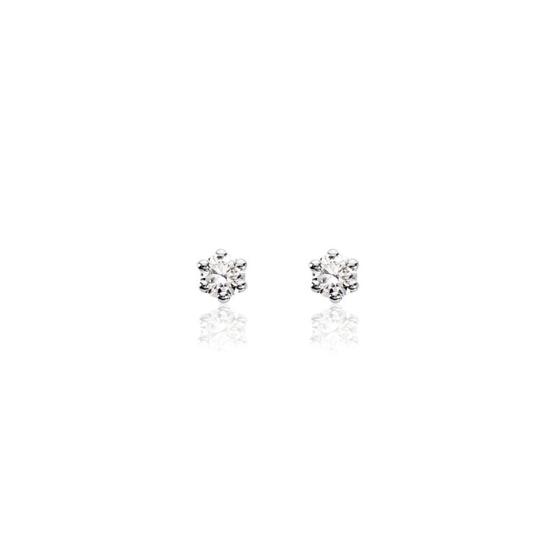 MONOPOLI Damen Ohrstecker Weißgold 585 (14 Karat) Diamant Weiß 0,11 ct - Ohrstecker Damen | OROVIVO