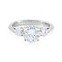 LUMINAE Damen Ring Silber 925 Zirkonia Wei&szlig; 2,98 ct Kreis