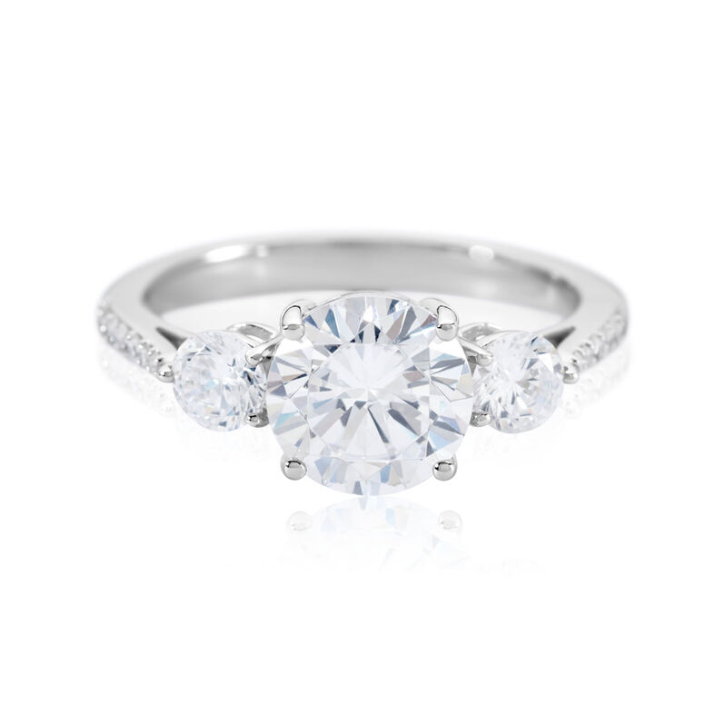LUMINAE Damen Ring Silber 925 Zirkonia Wei&szlig; 2,98 ct Kreis - Solit&auml;rringe Damen | OROVIVO