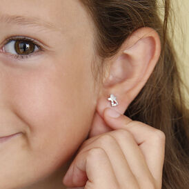 Kinder Ohrstecker Silber 925 Zirkonia Engel - Ohrstecker Kinder | OROVIVO