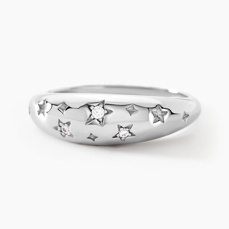 Bague Heros Argent Weiss Oxyde De Zirconium - Spannringe Damen | OROVIVO