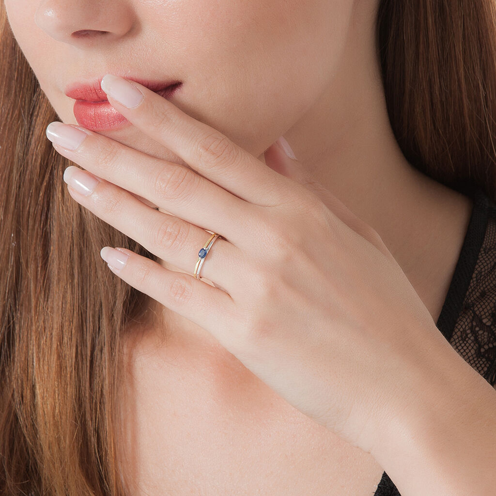 Bague Corabelle Or Bicolore Saphir - Spannringe Damen | OROVIVO