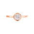 SHINE Damen Ring Rosegold 750 (18 Karat) Diamant Wei&szlig; 0,17 ct Kreis