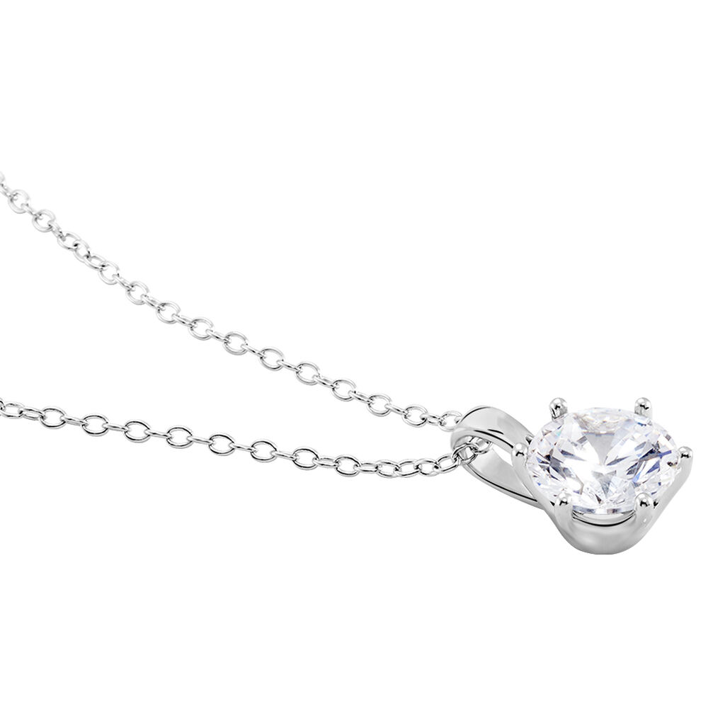 MARIETA Damen Collier Silber 925 Zirkonia Wei&szlig; 2,98 ct B 1,15 mm