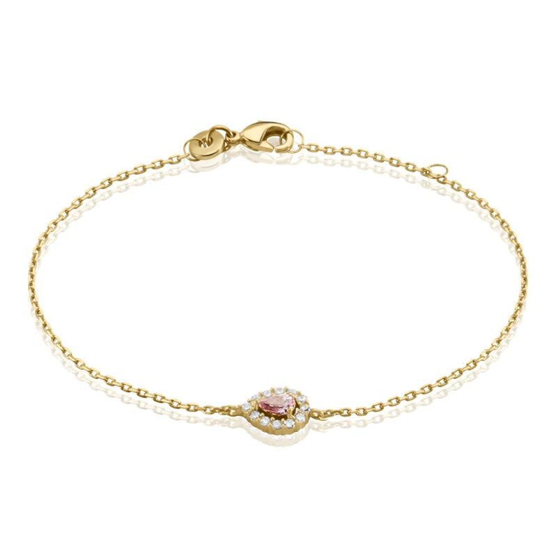 Bracelet Zihna Plaqué Or Pierre De Synthèse Oxyde - Spannringe Damen | OROVIVO