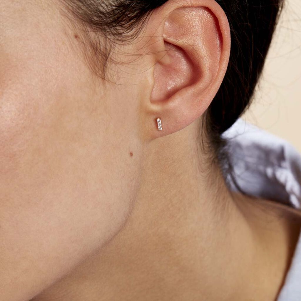 Damen Ohrstecker Gold 375 Zirkonia  - Ohrstecker Damen | OROVIVO