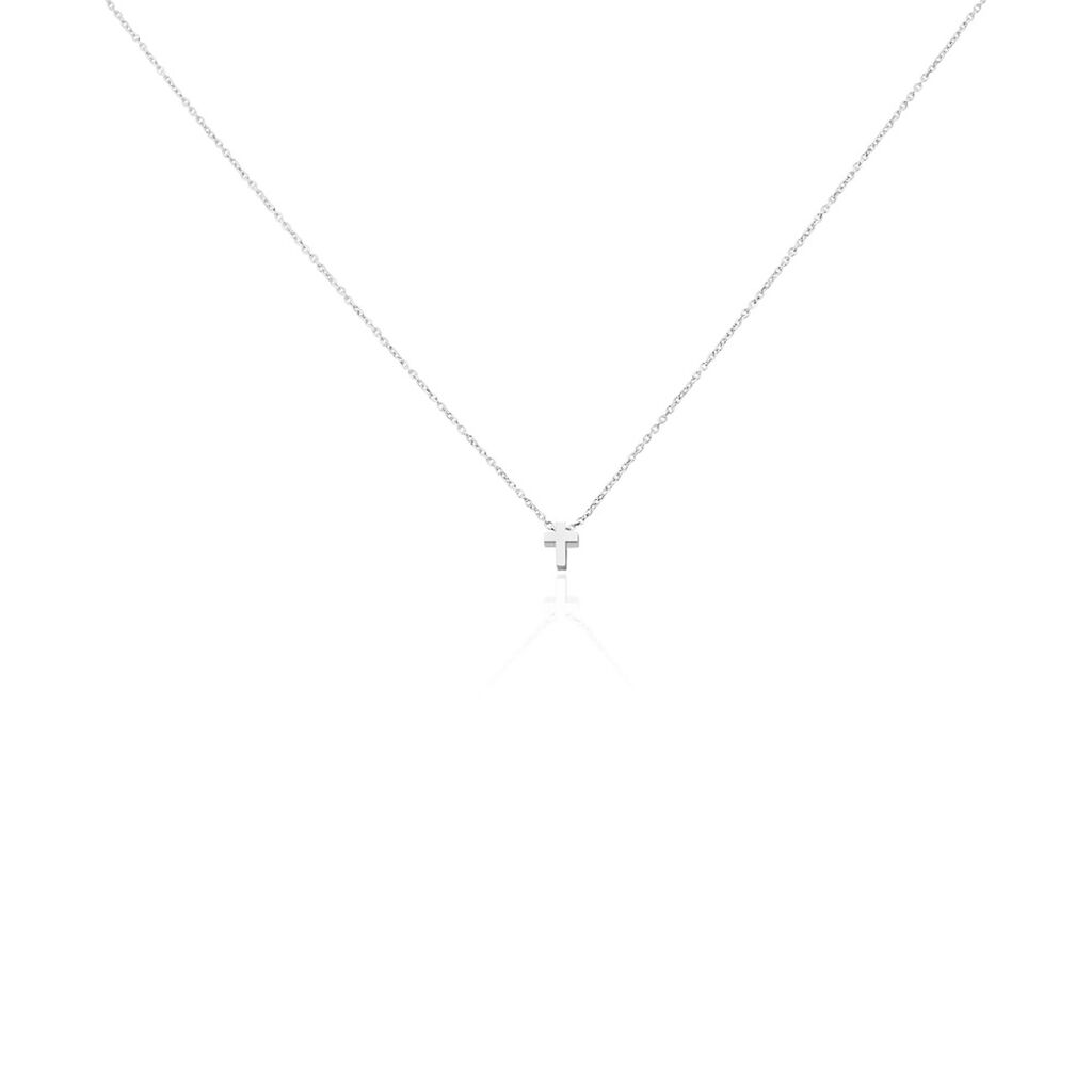 MAGI Damen Collier Silber 925 Religiöses Kreuz B 1 mm, Collier ohne Stein